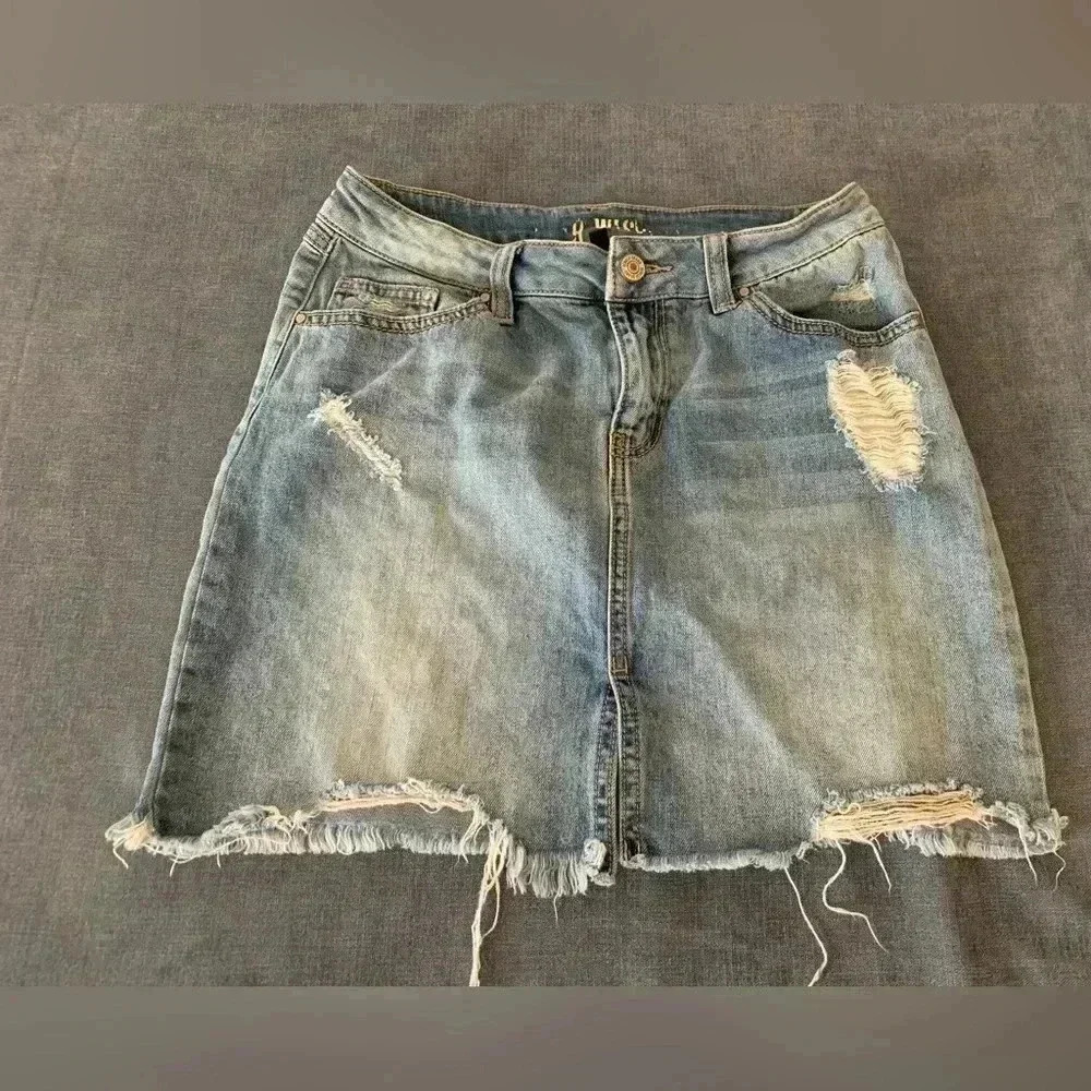 Rewash Denim Mini Skirt